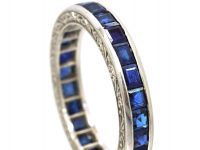 Art Deco Platinum & Sapphire Eternity Ring