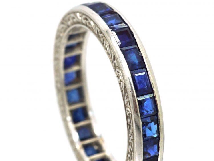 Art Deco Platinum & Sapphire Eternity Ring
