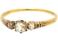 Victorian 18ct Gold, Three Stone Old Mine Cut Diamond Ring