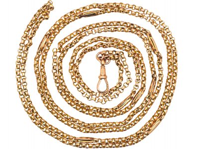 Victorian 9ct Gold Chain with Long Link Detail