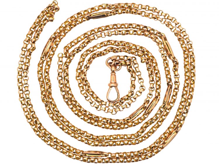 Victorian 9ct Gold Chain with Long Link Detail