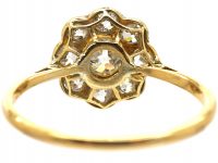 Edwardian 18ct Gold & Platinum, Diamond Daisy Cluster Ring