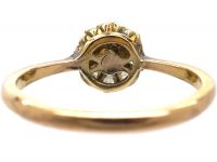 Edwardian 9ct Gold, Rose Diamond & Natural Pearl Cluster Ring