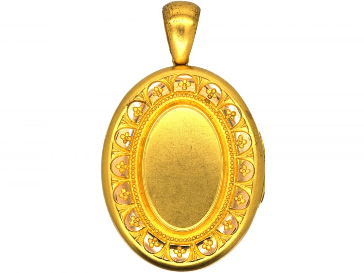 Victorian 15ct Gold Oval Locket