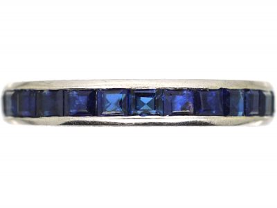 Art Deco Platinum & Sapphire Eternity Ring