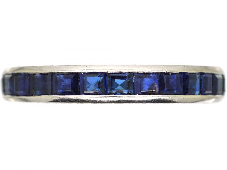 Art Deco Platinum & Sapphire Eternity Ring