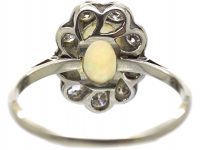 Early 20th Century Opal & Diamond Cluster Ring