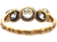 Victorian Three Stone Old European Diamond Ring