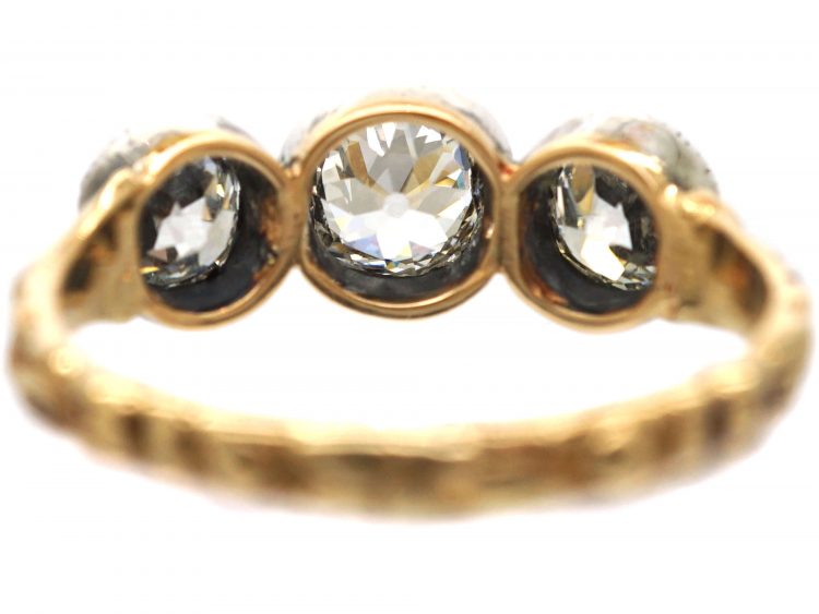 Victorian Three Stone Old European Diamond Ring