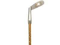 Edwardian 15ct Gold & Platinum, Gold Club Tie Pin set with a Natural Pearl