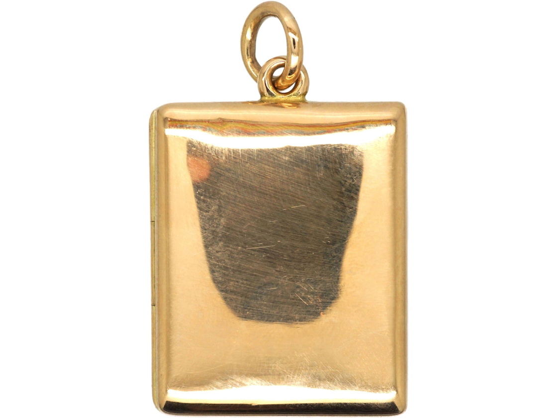Rectangular Gold Locket Victorian 15ct Gold Rectangular Shaped Locket (764S) | The Antique ...