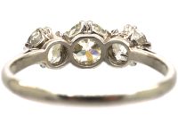 Art Deco Platinum, & Diamond Three Stone Ring