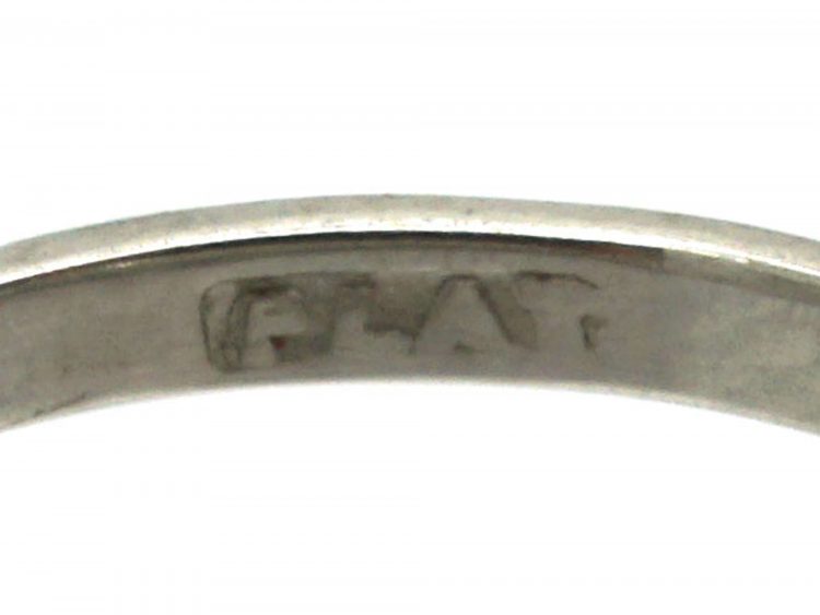 Art Deco Platinum, & Diamond Three Stone Ring