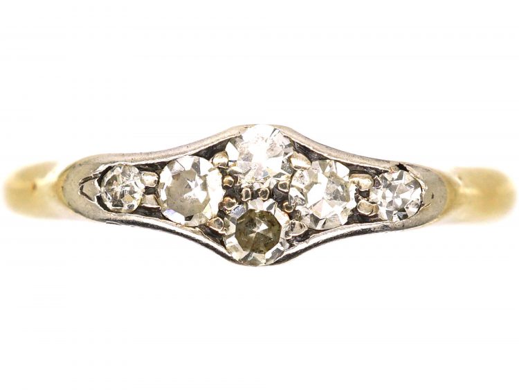 Edwardian 18ct Gold & Platinum, Six Stone Diamond Ring
