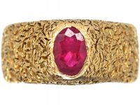 Russian 14ct Gold Ring set with a Ruby