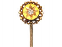 Victorian 15ct Gold Tie Pin set with a Diamond