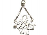 Edwardian Small Silver & Coloured Paste Giardinetto Pendant