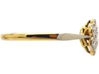 Edwardian 18ct Gold & Platinum Diamond Cluster Ring