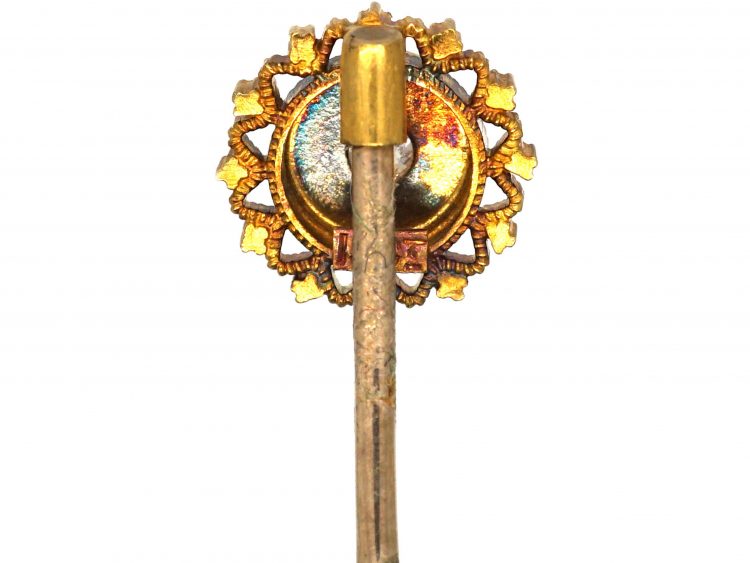 Victorian 15ct Gold Tie Pin set with a Diamond