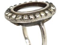 Early 20th Century Silver & Paste Locket Ring