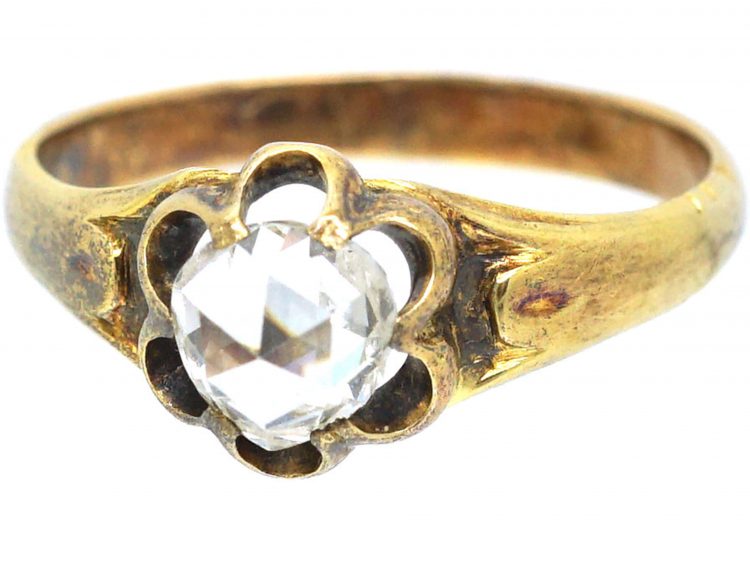 Georgian Heart Shaped Rose Diamond Ring
