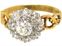 Edwardian 18ct Gold & Platinum Diamond Cluster Ring