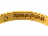 22ct Gold Wedding Ring with Flower Motif