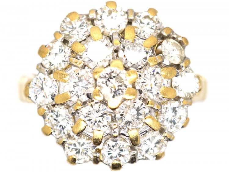 18ct Gold, Diamond Cluster Ring