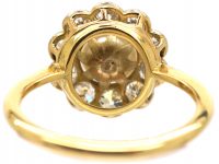 18ct Gold & Platinum, Natural Pearl & Diamond Cluster Ring