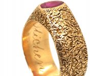 Russian 14ct Gold Ring set with a Ruby