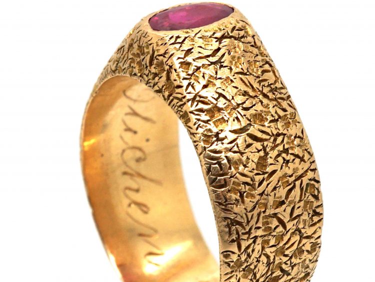 Russian 14ct Gold Ring set with a Ruby