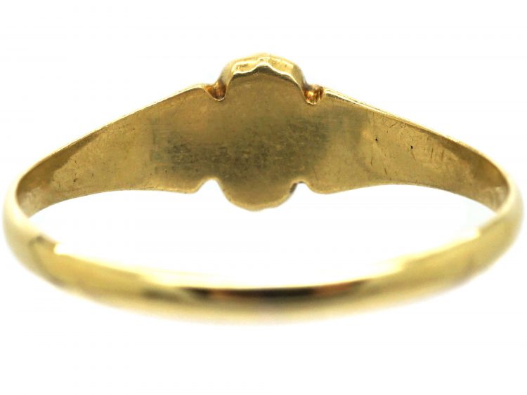 Regency 15ct Gold, Natural Split Pearls & Ruby Flower Ring
