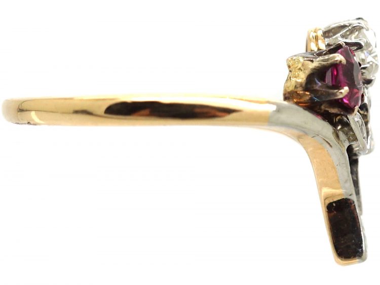 Early 20th Century 14ct Gold & Platinum Giardinetti Ring