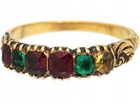 Victorian 15ct Gold Acrostic Ring that spells Regret