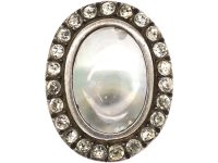 Early 20th Century Silver & Paste Locket Ring