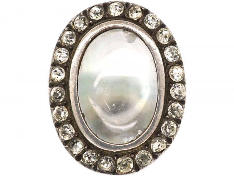 Early 20th Century Silver & Paste Locket Ring