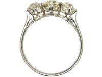 Art Deco Platinum, & Diamond Three Stone Ring