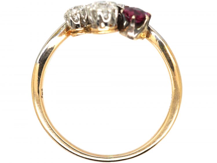 Early 20th Century 14ct Gold & Platinum Giardinetti Ring