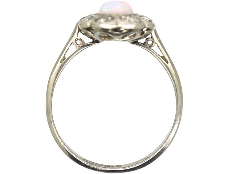 Early 20th Century Opal & Diamond Cluster Ring