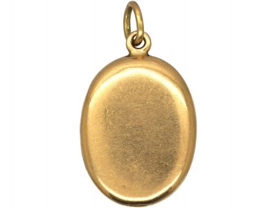 Victorian 15ct Gold Locket with Hinged Seal Inside