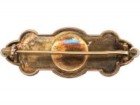 19th Century 18ct Gold, Limoges Enamel Brooch of a Lady's Head set with Rose Diamonds & Natural Pearls