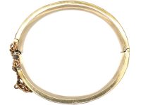 Victorian 15ct Gold Bangle set with Scottish Agates