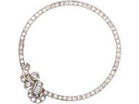 Art Deco Platinum & Diamond Circular Brooch