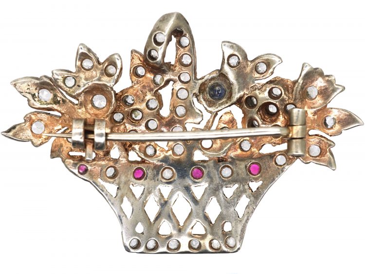 Edwardian Silver & Paste Giardinetti Brooch