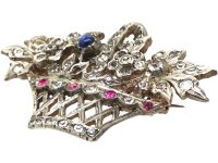Edwardian Silver & Paste Giardinetti Brooch