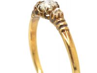 Victorian 18ct Gold, Three Stone Old Mine Cut Diamond Ring