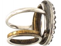 Early 20th Century Silver & Paste Locket Ring