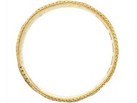 Victorian Three Colour 18ct Gold Wedding Ring with Laurel Leaf Motif