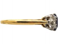 Early 20th Century 18ct Gold, Sapphire & Diamond Three Stone Ring