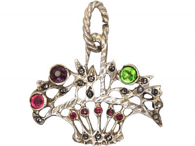 Edwardian Silver & Paste Giardinetti Pendant